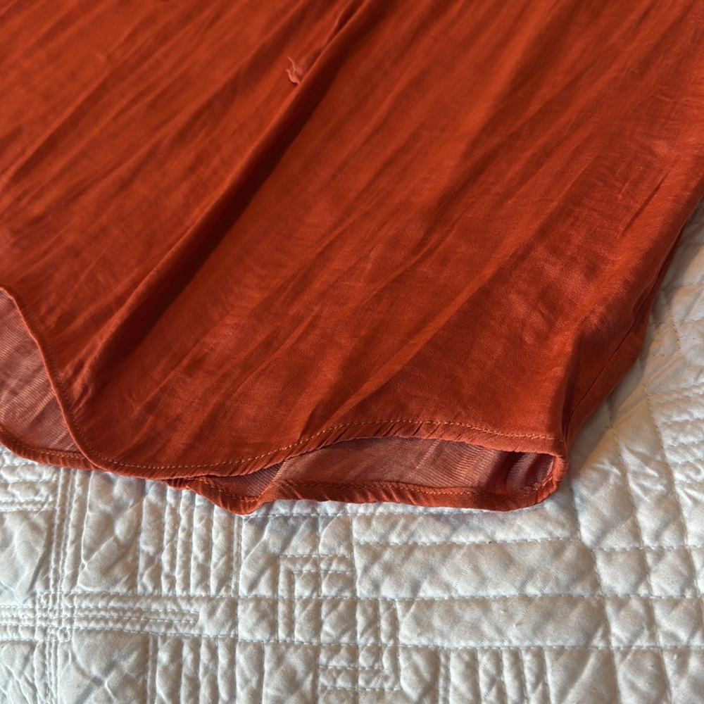 Jones New York Silky Terracotta Sleeveless Blouse - Picture 3 of 7